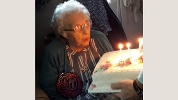 90th birthday celebrations at Aberdare care home